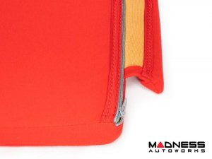 Seat Cushion - Red w/ Alfa Romeo Logo in Black